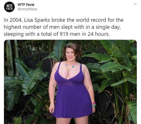 Lisa Sparks She Holds The World Record For The Highest Number Of Men Slept With In A Day Photo