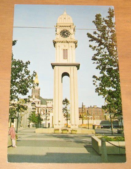 Vintage Dubuque Town Clock Dubuque Iowa Postcard