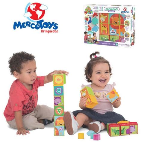 Brinquedo Educativo Para Bebe Cubinhos 5 Em 1 Didatico De Montar
