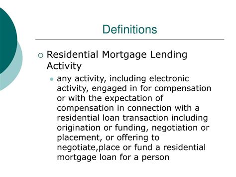 Ppt Louisiana Safe Residential Mortgage Lending Act Powerpoint Presentation Id6761713