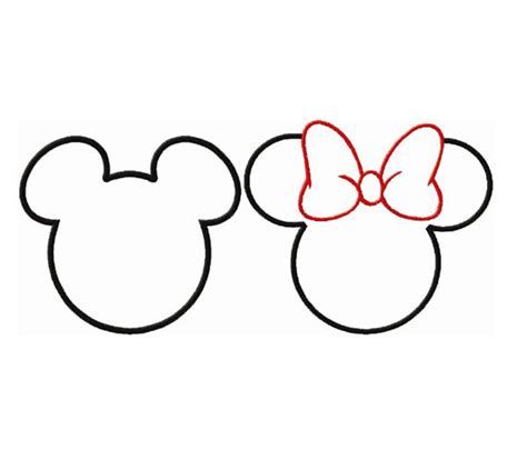 Mickey Mouse Ears Coloring Page – Learning How to Read