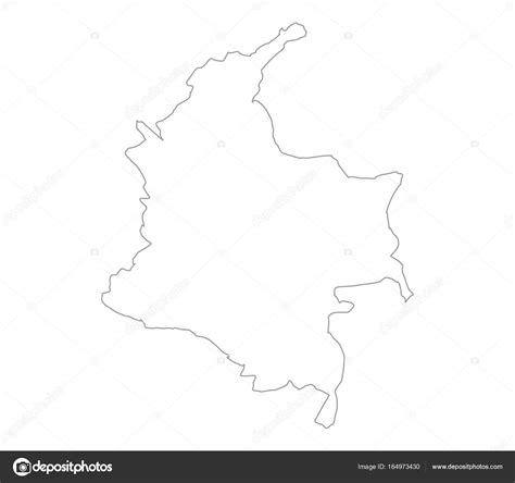 Mapa Colombia Sobre Fondo Blanco — Vector De Stock © Marcotrapani