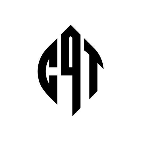 Cqt Circle Letter Logo Design With Circle And Ellipse Shape Cqt Ellipse Letters With