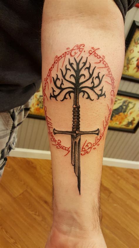 Lord Of The Rings Tattoo By Derek Big Hot Olive Tattoo Pleasant Hall Pa Rtattoos