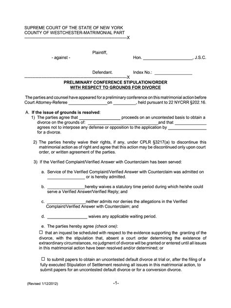 Summons And Complaint Divorce New York Fillable Form Printable Forms