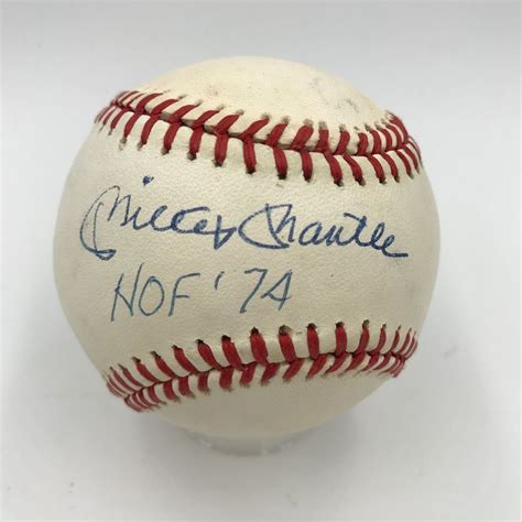 Mickey Mantle Hall Of Fame 1974 Signed Inscribed Al Baseball Psa Dna