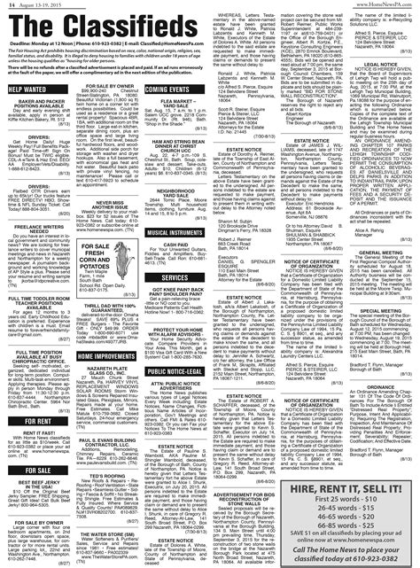 Classifieds advertising | The Home News