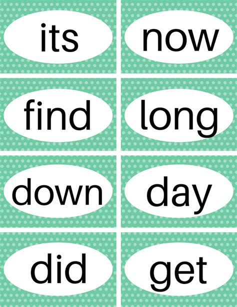 Free Printable Sight Words Flash Cards Sight Words Printables Sight