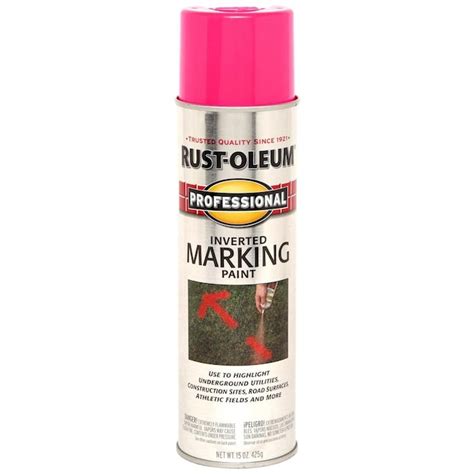Professional 15 Oz Fluorescent Pink Flat Spray Paint At