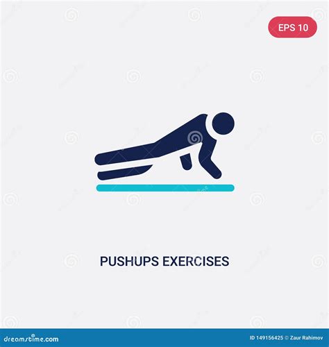 Pushups Exercises Vector Icon Isolated On Transparent Background