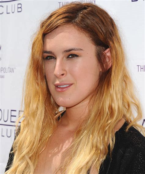 Rumer Willis Long Straight Casual Hairstyle Golden