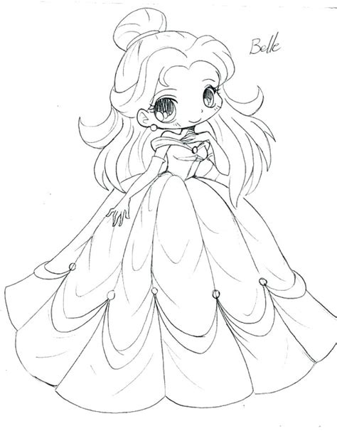 Cute Easy Anime Drawings Sketch Coloring Page