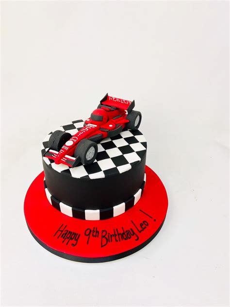 Race Car Themed First Birthday Cake Cars Birthday Cak