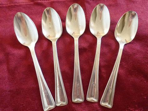 Forum Silver Plated Tea 5 Spoons By International S Co Xii Etsy
