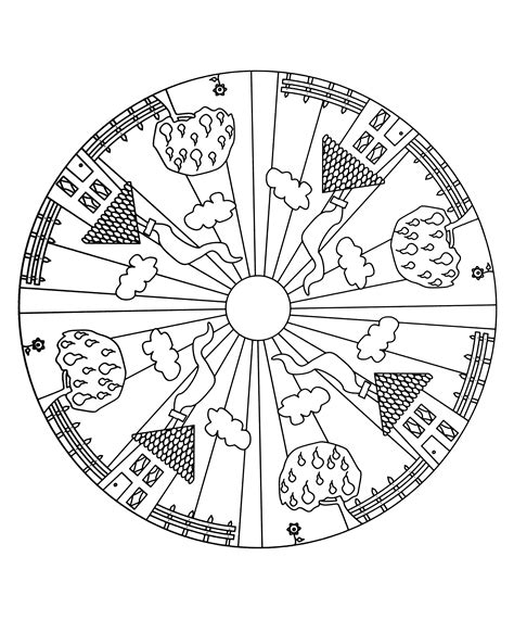 Several styles / levels of complexity are proposed to suit all ages. Simple mandala 17 - Mandalas Coloring pages for kids to ...