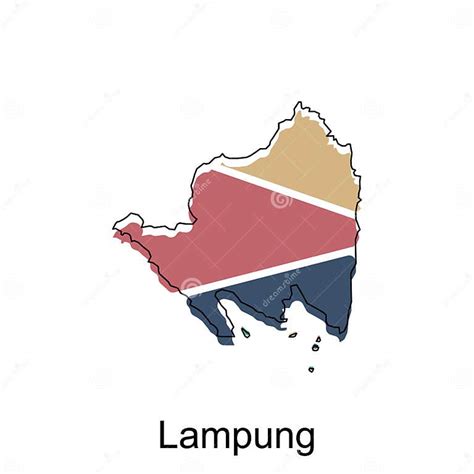 Map Of Lampung Illustration Design Stock Vector Illustration Of