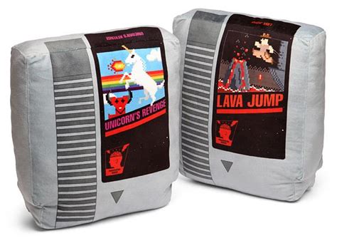 The Retro Video Game Cartridge Pillow Set Gadgetsin
