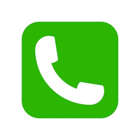 Icono De Teléfono Verde Vector Premium