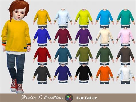 Studio K Creation Layered Short Sweater For Toddler • Sims 4 Downloads