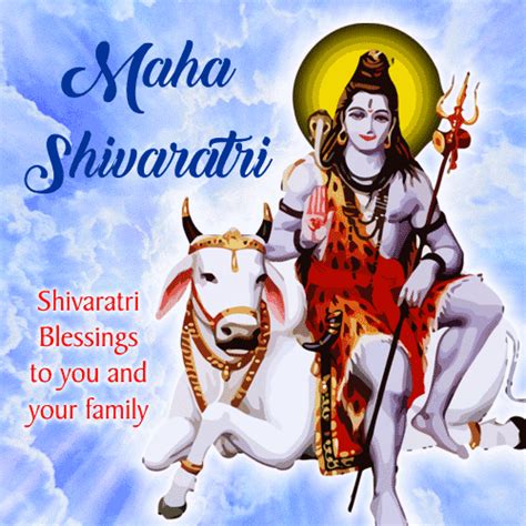 Maha shivratri, which literally translates to the 'great night of lord shiva' isa major hindu festival, and is celebrated across india and the world by followers, this year the festival will take place on march 11. Shivaratri Blessings For You. Free Maha Shivaratri eCards ...