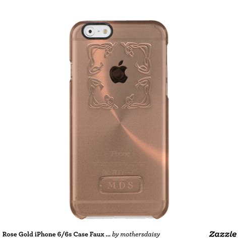 Rose Gold Iphone 66s Case Faux 3d Monogram Iphone Rose