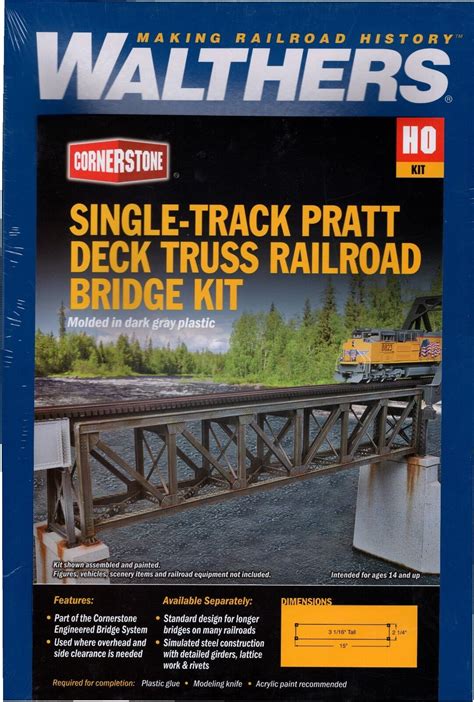 Ho Scale Walthers Cornerstone 933 4520 109 Single Track Pratt Deck