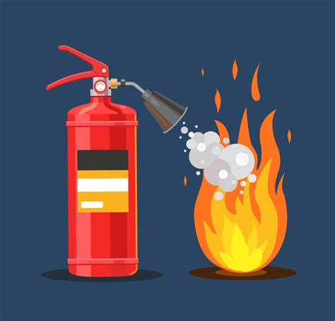 El Extintor Extingue El Fuego Con Espuma Seguridad Contra Incendios