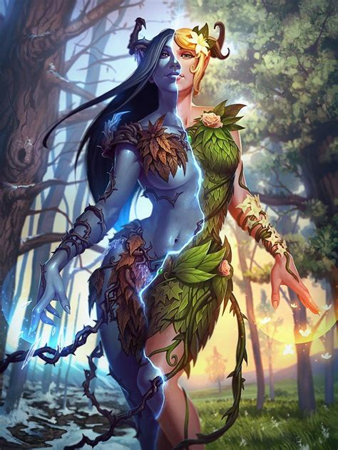 A Gorgeous Art Of A Female A Druid A Forest Elf A Wood Nymph