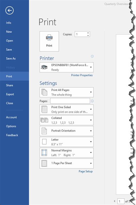 Setting Up Your Printer Microsoft Word