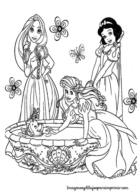 Colorear Princesas disney-Colorear dibujos,letras, Actividades infantiles