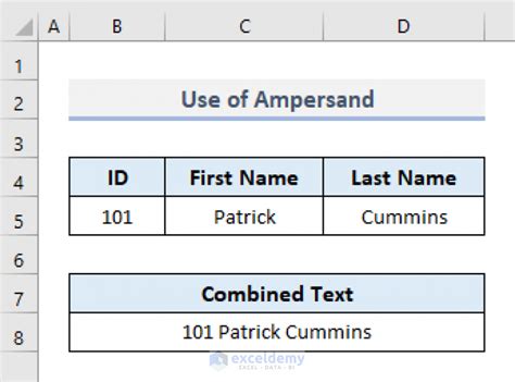 Combine Text In Excel 8 Suitable Ways Exceldemy