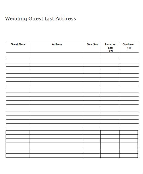 See here the tips we have separated on how to make the guest list stress free, and download our free guest list specially. Wedding Guest List Printable | room surf.com