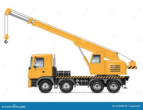 Crane Truck Vector Illustration Stock Vector Illustration Of