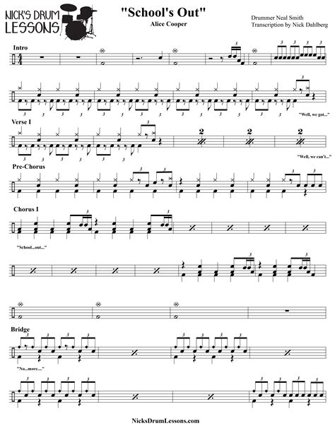 Click here and download now! Drum Set Sheet Music Archives - Nick's Drum Lessons