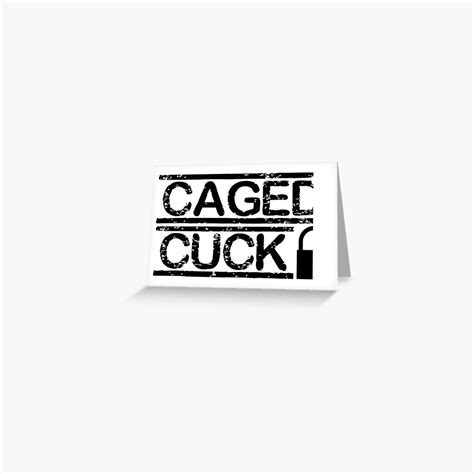 caged cuck bbc hotwife cuckold sissy femdom greeting card by bhv creative redbubble
