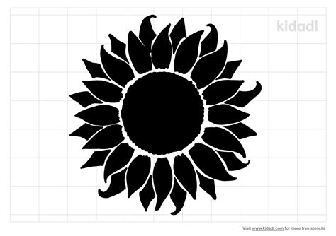 Free Sunflower Stencil Stencil Printables Kidadl