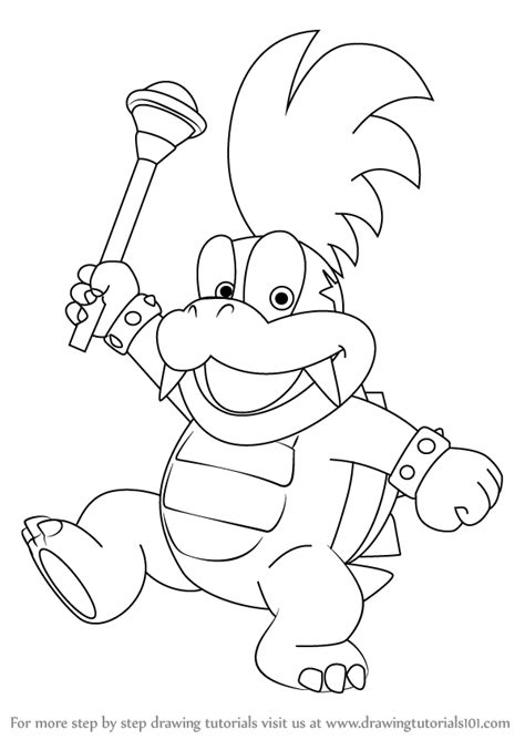 Print coloring pages online or download for free. Learn How to Draw Larry Koopa from Koopalings (Koopalings ...
