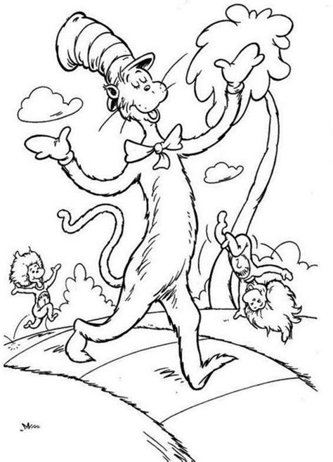 Cat in the Hat Coloring Pages - Free Printable Pages for Kids