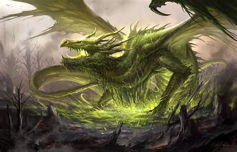 Rejuvenation Green Dragon Dragon Art Dragon