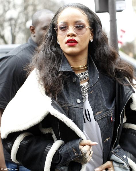 Rihanna Livens Up Her Paris Fashion Week Outfit With A Pair Of Circular