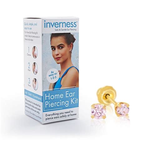 However, the type of earrings you use will also determine how long the healing. Inverness Home Ear Piercing Kit with 3 mm Pink CZ Stud Earrings in 2020 | Piercing kit, Crystal ...