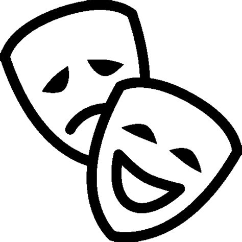 Comedy Drama Masks Theater Theatre Icon Png Transparent Background