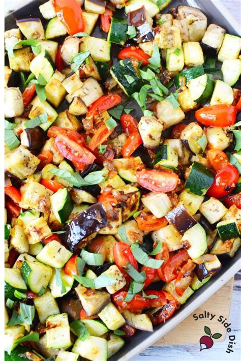 Roasted Eggplant And Zucchini No Breadcrumbs Salty Side Dish