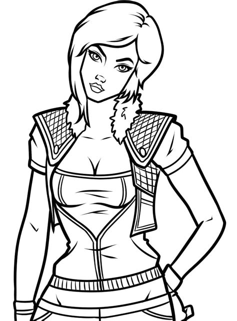 Lilith from Borderlands Coloring Page - Free Printable Coloring Pages