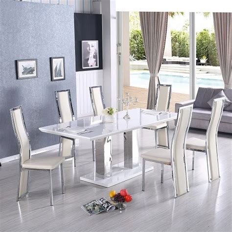 Monton Modern Extendable Dining Table In White High Gloss ...