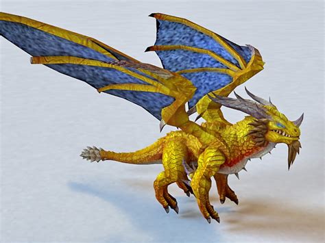 Yellow Dragon 3d Model 3ds Max Files Free Download Modeling 37545 On