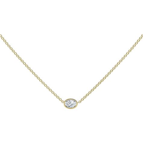 this oval diamond necklace is a tribute to you layer with other pendants from the forevermark