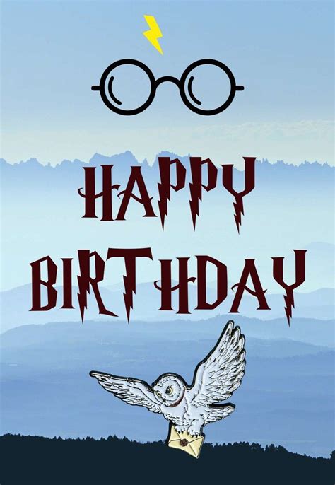 Free Printable Harry Potter Happy Birthday Card Printable
