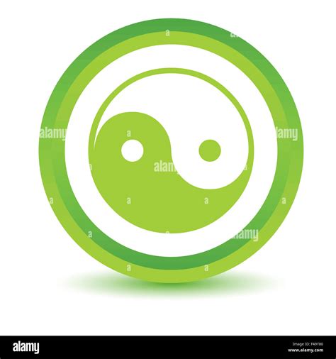 Green Yin Yang Icon Stock Photo Alamy