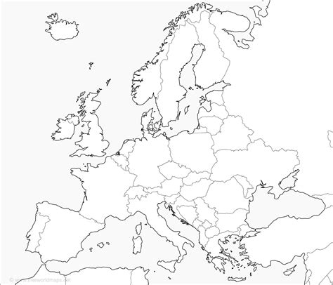 Europe Map With Outline